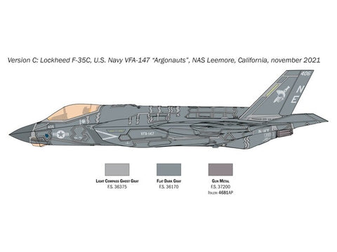 Italeri Lockheed F-35C Lightning II 1/72 plastikinis lėktuvo modelis