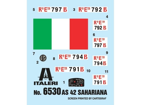 Italeri SPA-Viberti AS.42 Sahariana 1/35 plastikinis surinkimo rinkinys