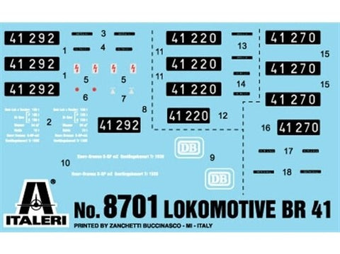 Italeri BR41 garvežys 1:87 H0 plastikinis surinkimo rinkinys (8701)