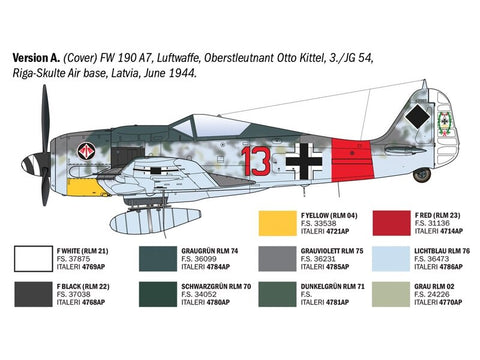 Italeri Focke-Wulf Fw 190 A-8/F Super Decal 1/72 plastikinis lėktuvas