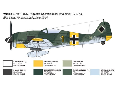 Italeri Focke-Wulf Fw 190 A-8/F Super Decal 1/72 plastikinis lėktuvas