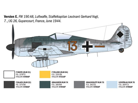 Italeri Focke-Wulf Fw 190 A-8/F Super Decal 1/72 plastikinis lėktuvas