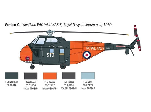 Italeri Sikorsky H-19 / HO4S-3 / HAS.7 1/72 plastikinis sraigtasparnio rinkinys