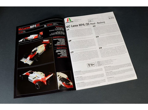 Italeri McLaren MP4/2C Prost/Rosberg 1/12 F1 plastikinis rinkinys