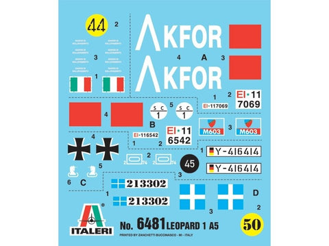 Italeri Leopard 1A5 tankas 1/35 plastikinis surinkimo rinkinys (6481)
