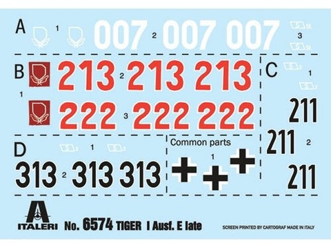 Italeri Tiger I Ausf.E (vėlyvas) 1/35 – D-Day 80-mečio plastikinis rinkinys