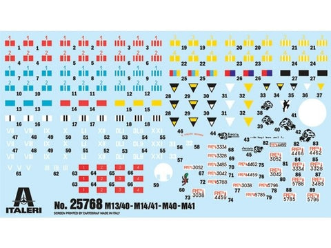 Italeri italų tankai Semoventi M13/40–M41 75/18, 1/56 modelių rinkinys
