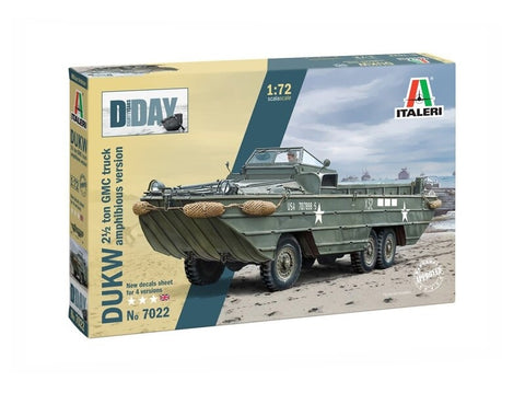 Italeri DUKW amfibinis GMC 2,5 t sunkvežimis D-Day 80, 1/72 rinkinys
