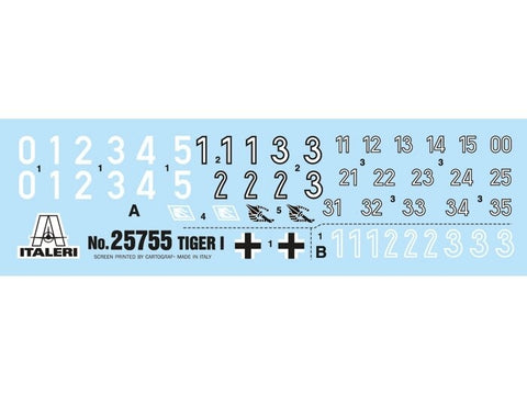 Italeri vokiečių tankas Tiger I Ausf. E mastelis 1/56 plastikinis rinkinys