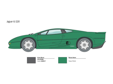 Italeri Jaguar XJ220 1/24 plastikinis surinkimo rinkinys (20,5 cm)