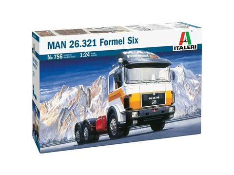 Italeri MAN 26.321 Formel Six sunkvežimis 1/24 – surenkamas modelis