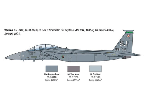 Italeri F-15E Strike Eagle 1/72 plastikinis lėktuvo modelis