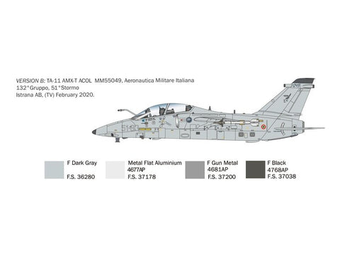 Italeri AMX-T Alenia-Embraer 1/72 surenkamas plastikinis lėktuvo modelis 1471