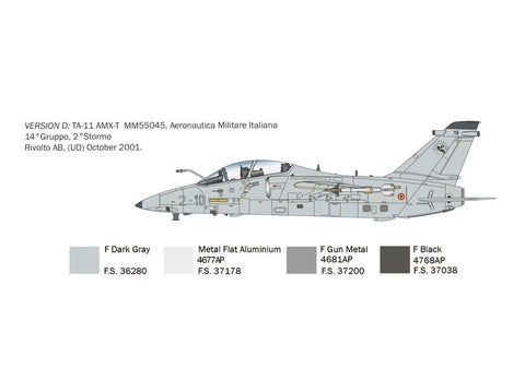 Italeri AMX-T Alenia-Embraer 1/72 surenkamas plastikinis lėktuvo modelis 1471