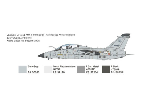 Italeri AMX-T Alenia-Embraer 1/72 surenkamas plastikinis lėktuvo modelis 1471