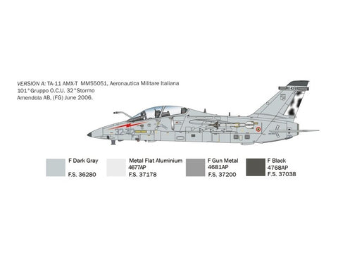 Italeri AMX-T Alenia-Embraer 1/72 surenkamas plastikinis lėktuvo modelis 1471