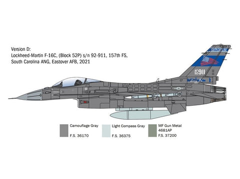Italeri F-16C Fighting Falcon 1/48 plastikinis lėktuvo modelis