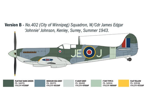 Italeri Supermarine Spitfire Mk. IX Aces 1/48 lėktuvo modelis