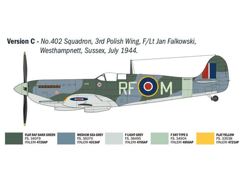 Italeri Supermarine Spitfire Mk. IX Aces 1/48 lėktuvo modelis