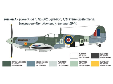 Italeri Supermarine Spitfire Mk. IX Aces 1/48 lėktuvo modelis