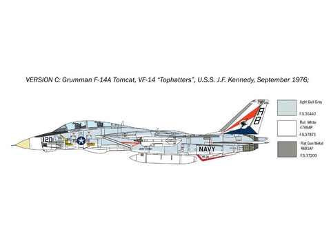 Italeri 1414 F-14A Tomcat 1/72 plastikinis lėktuvo modelio rinkinys