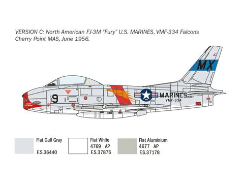 Italeri North American FJ-2/3 Fury 1/48 surinkimo rinkinys 2811