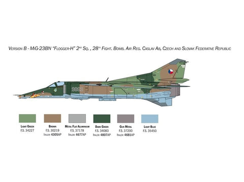 Italeri MiG-27 Flogger D 1/48 plastikinis lėktuvo modelis (2817)