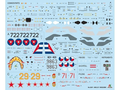 Italeri MiG-27 Flogger D 1/48 plastikinis lėktuvo modelis (2817)