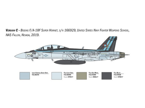 Italeri F/A-18F Super Hornet 1/48 surenkamas lėktuvo modelis (2823)