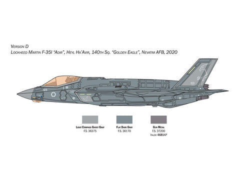 Italeri F-35A Lightning II Beast Mode 1/72 plastikinis lėktuvo modelis