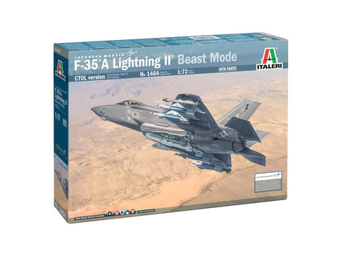 Italeri F-35A Lightning II Beast Mode 1/72 plastikinis lėktuvo modelis