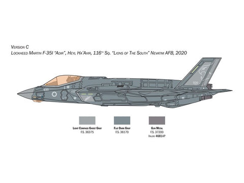 Italeri F-35A Lightning II Beast Mode 1/72 plastikinis lėktuvo modelis