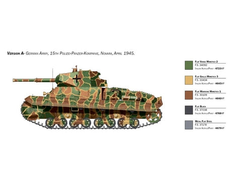 Italeri P.40 itališkas tankas 1/35 plastikinis surenkamas modelis