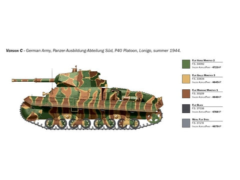 Italeri P.40 itališkas tankas 1/35 plastikinis surenkamas modelis
