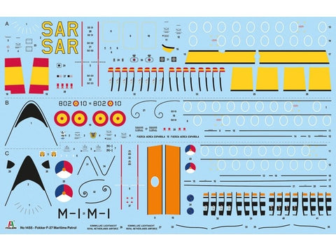 Italeri Fokker F-27 Maritime Patrol 1/72 surenkamas modelis