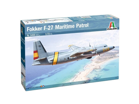 Italeri Fokker F-27 Maritime Patrol 1/72 surenkamas modelis