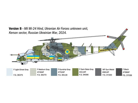 Italeri Mi-24/35 Hind sraigtasparnis 1/72 plastikinis modelis
