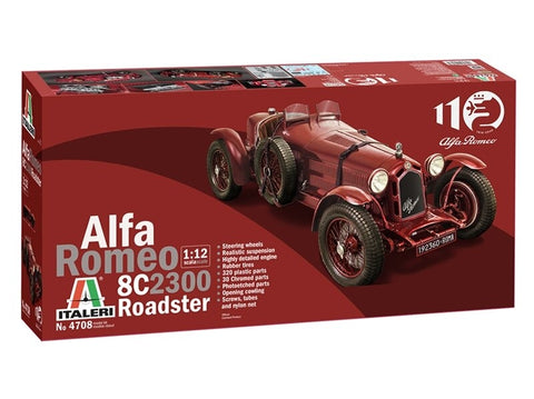 Italeri Alfa Romeo 8C 2300 Roadster 1:12 plastikinis surinkimo rinkinys 4708