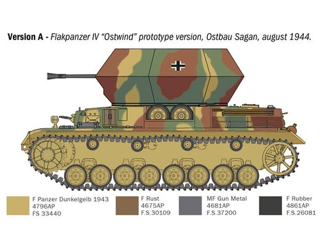 Italeri Flakpanzer IV Ostwind priešlėktuvinio tanko modelis 1/35, 6594