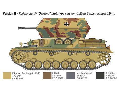 Italeri Flakpanzer IV Ostwind priešlėktuvinio tanko modelis 1/35, 6594