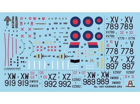 Italeri Harrier GR.3 Folklando karo 1/72 plastikinis lėktuvo modelis