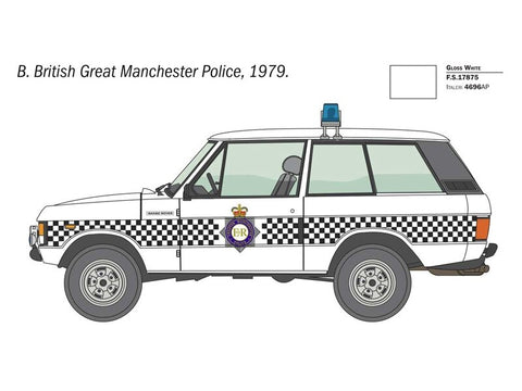 Italeri Range Rover Policija 1/24 plastikinis surenkamas rinkinys