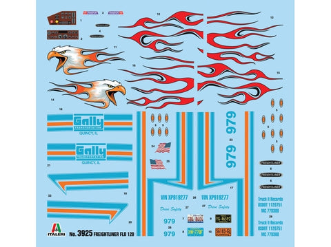 Italeri Freightliner FLD 120 Special 1:24 surenkamas plastikinis modelis