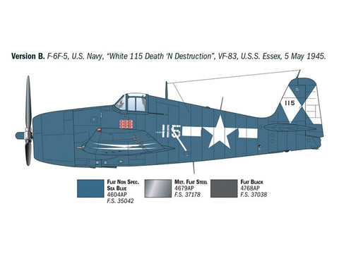Italeri Grumman Hellcat F6F-3 1/72 plastikinis lėktuvo modelis