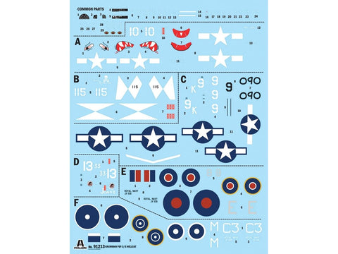 Italeri Grumman Hellcat F6F-3 1/72 plastikinis lėktuvo modelis