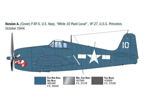 Italeri Grumman Hellcat F6F-3 1/72 plastikinis lėktuvo modelis