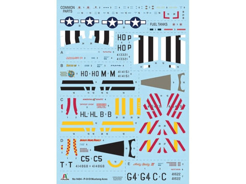 Italeri P-51D Mustang asai 1/72 plastikinis lėktuvo modelis 1484