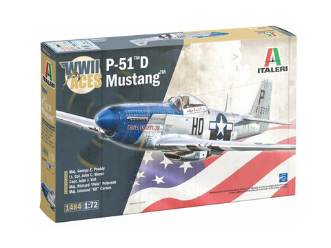 Italeri P-51D Mustang asai 1/72 plastikinis lėktuvo modelis 1484