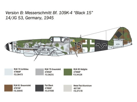 Italeri Messerschmitt Bf 109 K-4 1/48 plastikinis modelis (2805)