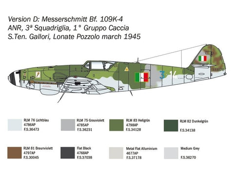 Italeri Messerschmitt Bf 109 K-4 1/48 plastikinis modelis (2805)